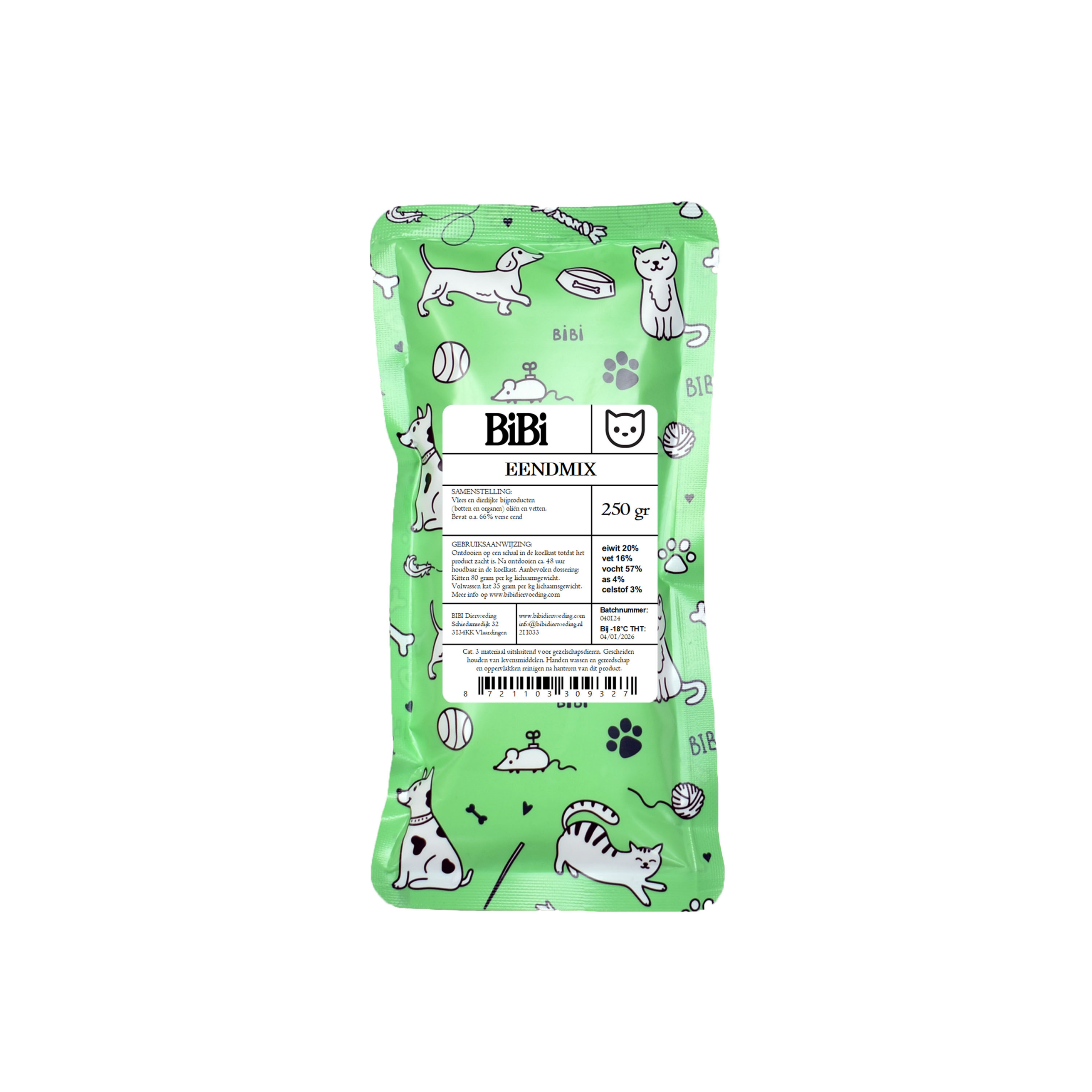 Bibi Eendmix Kat 250 gr.